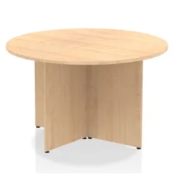 Impulse 1200mm Round Table Maple Top Arrowhead Leg
