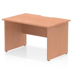 Impulse 1200x800 Scalloped Desk Beech Panel End Leg