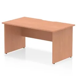 Impulse 1400 x 800mm Scalloped Desk Beech Panel End Leg