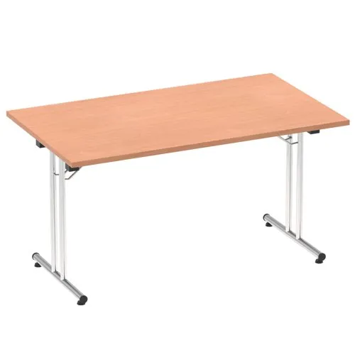 Impulse 1400mm Folding Rectangular Table Beech Top