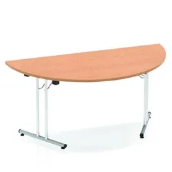 Impulse 1600 Folding Semicircle Table Oak - I000800