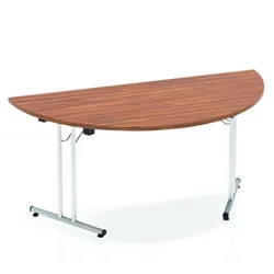 Impulse 1600 Folding Semicircle Table Walnut - I000703