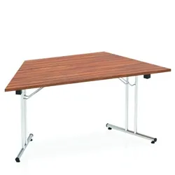 Impulse 1600 Folding Trapezium Table Walnut - I000702