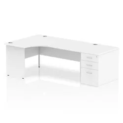 Impulse 1800 Left Hand Panel End Workstation 800 Pedestal Wh