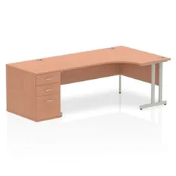 Impulse 1800 Right Hand Cantilever Workstation 800 Pedestal