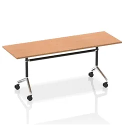 Impulse 1800mm Flip Top Rectangular Table Oak Top
