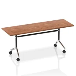 Impulse 1800mm Flip Top Rectangular Table Walnut Top