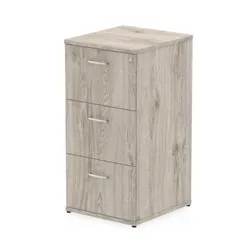 Impulse 3 Drawer Filing Cabinet Grey Oak