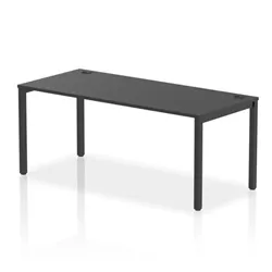 Impulse Bench Single Row 1800 Black Frame Office Bench Desk Black