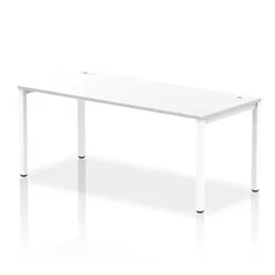 Impulse Bench Single Row 1800 White Frame Office Bench Desk White
