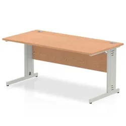 Impulse Cable Managed 1600 Rectangle Desk Oak - I000852