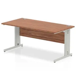 Impulse Cable Managed 1600 Rectangle Desk Walnut - I000499