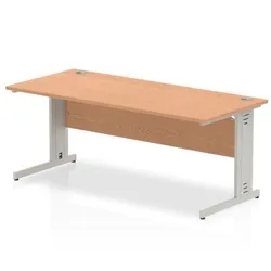 Impulse Cable Managed 1800 Rectangle Desk Oak - I000853