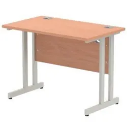 Impulse Cantilever 1000 Rectangle Desk Beech - I000282