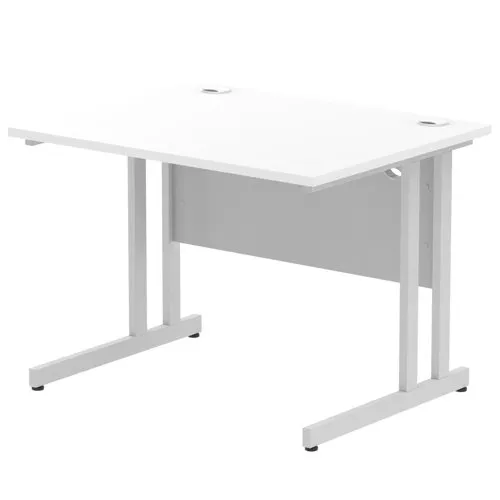 Impulse Cantilever 1000 Rectangle Desk White - I000304