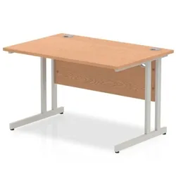 Impulse Cantilever 1200 Rectangle Desk Oak - I000806