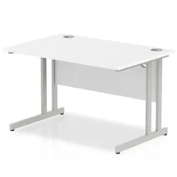 Impulse Cantilever 1200 Rectangle Desk White - I000305