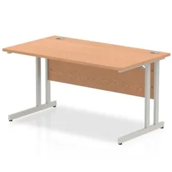 Impulse Cantilever 1400 Rectangle Desk Oak - I000807