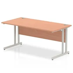 Impulse Cantilever 1600 Rectangle Desk Beech - I000285