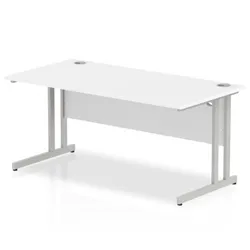 Impulse Cantilever 1600 Rectangle Desk White - I000307