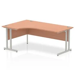 Impulse Cantilever 1800 Left Hand Crescent Desk Beech - I0