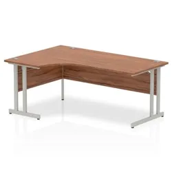 Impulse Cantilever 1800 Left Hand Crescent Desk Walnut - I