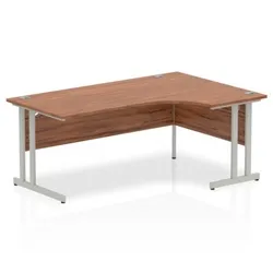 Impulse Cantilever 1800 Right Hand Crescent Desk Walnut