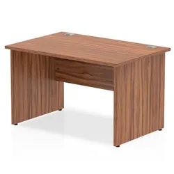 Impulse Panel End 1200 Rectangle Desk Walnut - I000415