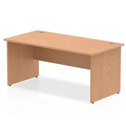Impulse Panel End 1600 Rectangle Desk Oak - I000830