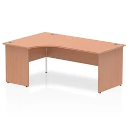 Impulse Panel End 1800 Left Hand Crescent Desk Beech - I00