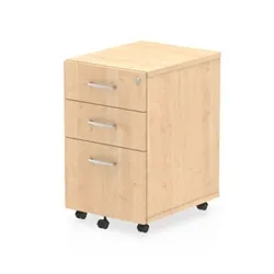 Impulse Under Desk Pedestal 3 Drawer Maple - I001656