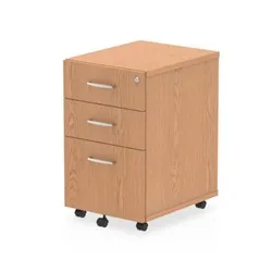 Impulse Under Desk Pedestal 3 Drawer Oak - I001660