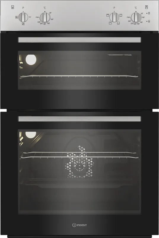 Indesit Dii 10N S Built In Electric Double Oven - Silver - A/A Rated, Silver