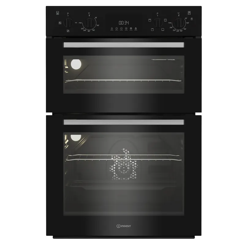 Indesit DII10DB Built In Electric Double Oven in Black