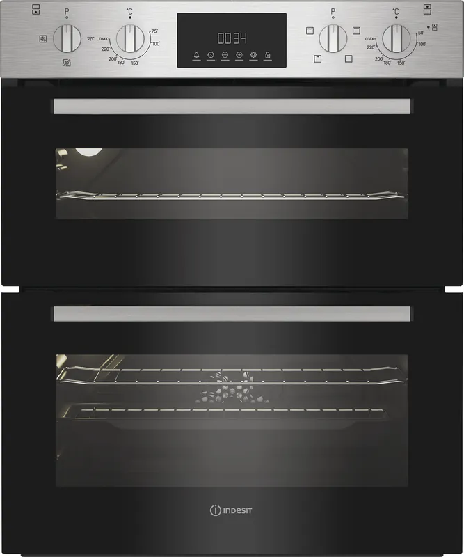Indesit Dui 10D IX Built Under Electric Double Oven - Stainless Steel - A/A Rated, Stainless Steel