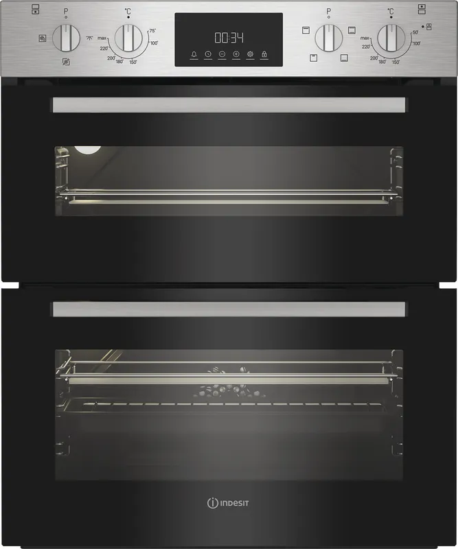 Indesit Dui 12D IX Built Under Electric Double Oven - Stainless Steel - A/A Rated, Stainless Steel