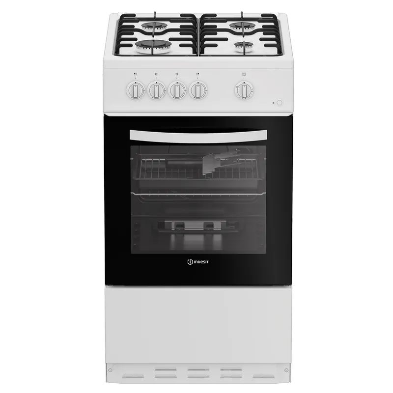 Indesit I5G1KMW 50cm Single Oven Gas Cooker in White 55 Litres