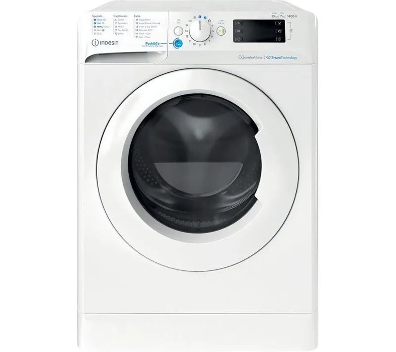 Indesit Innex Steam Push&Go Bde 107436 WV UK 10 kg Washer Dryer - White