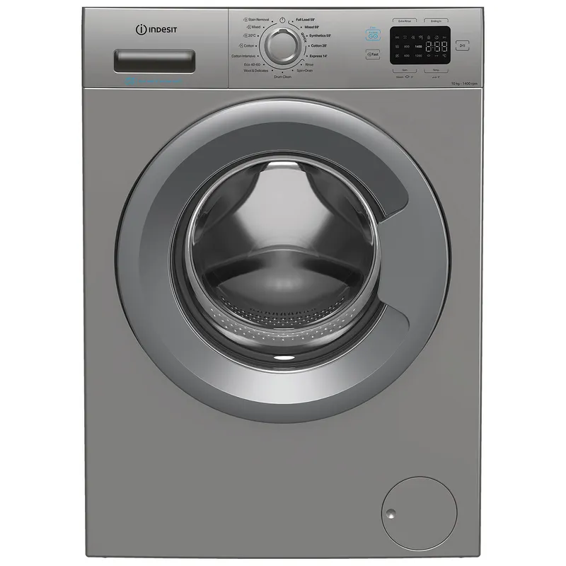 Indesit IP1046SPUSHG 10kg 1400 Spin Washing Machine in Silver A Rated