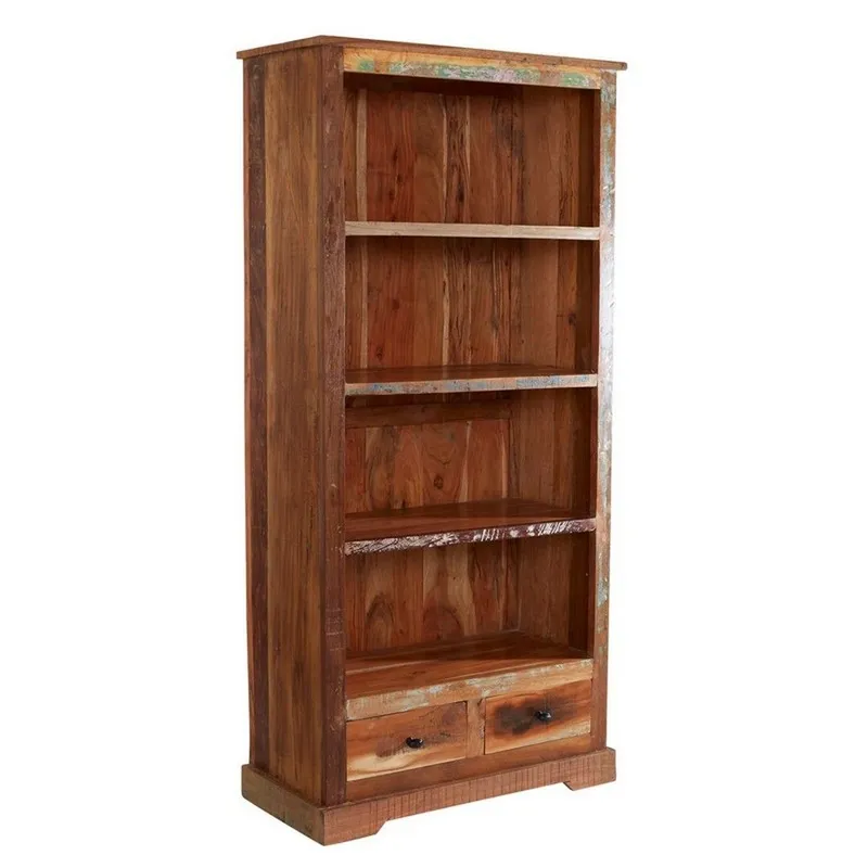 Verty Furniture - Reclaimed Boat Large Bookcase - Multicolour