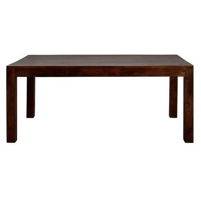 Indian Hub Toko Dark Mango Large Dining Table - Solid Mango Wood L90xW180xH76 cm in Brown Brown