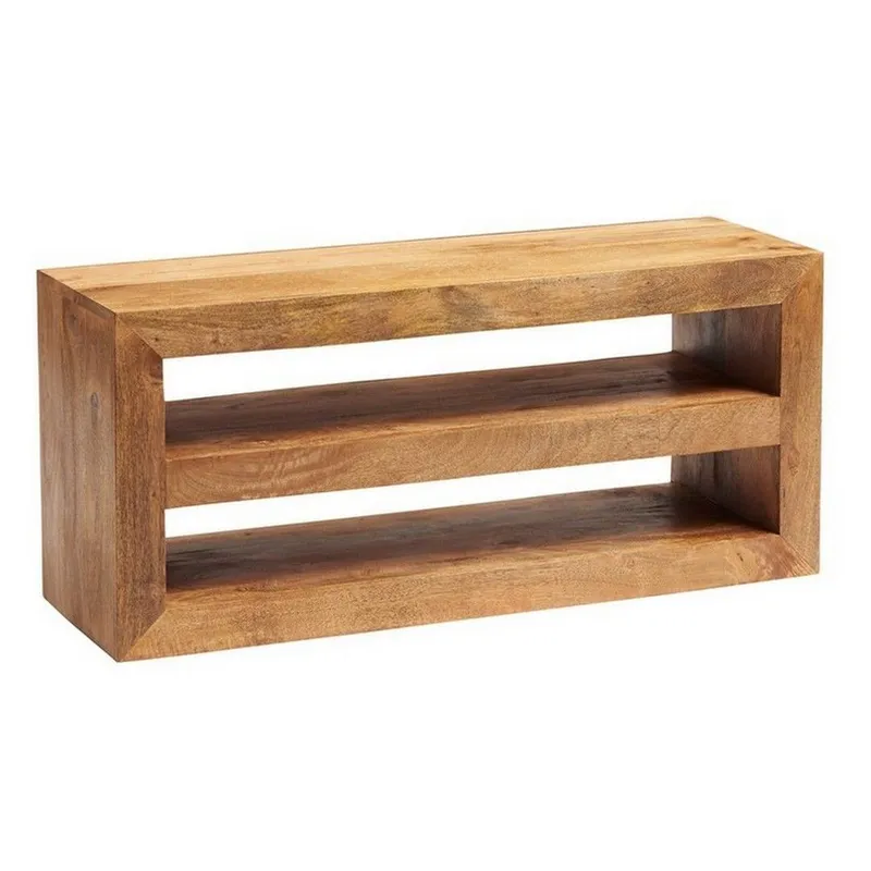 Verty Furniture - Dakota Light Mango Open Media Unit - Light Wood