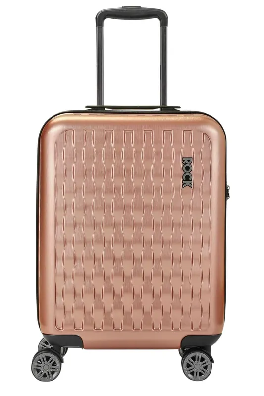 Infinity Leather Unisex Hard Shell Suitcase Luggage Bag - Pink - Size Small