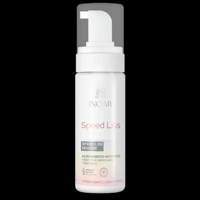 Inoar Speed Liss Frizz Free Hair Mouse 150ml in Clear - Clear - Size: 150ml