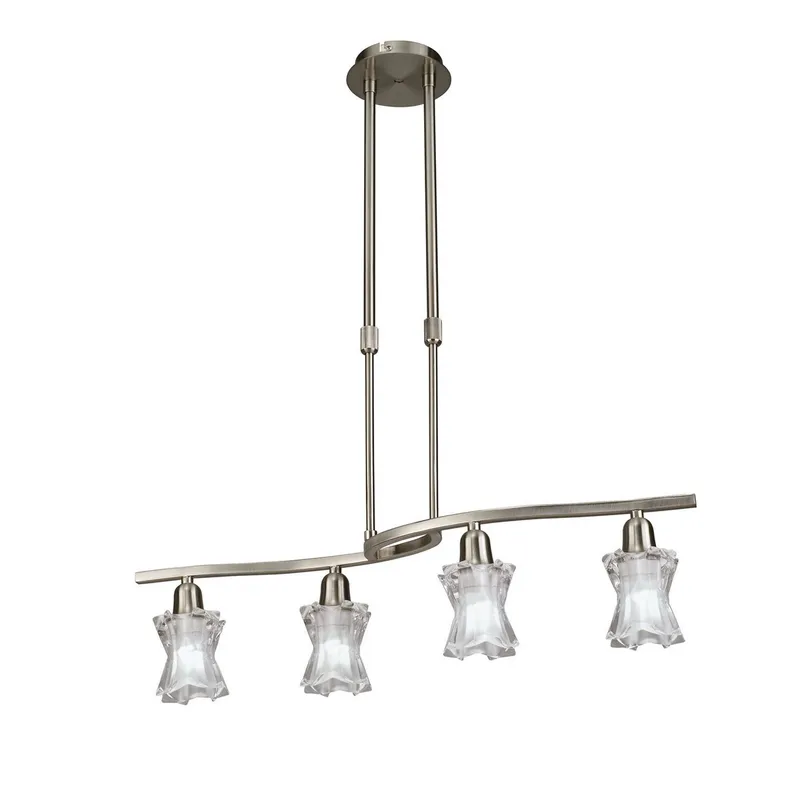 Inspired Lighting Alaska Telescopic 4 Light L1, SGU10 Bar, Satin Nickel