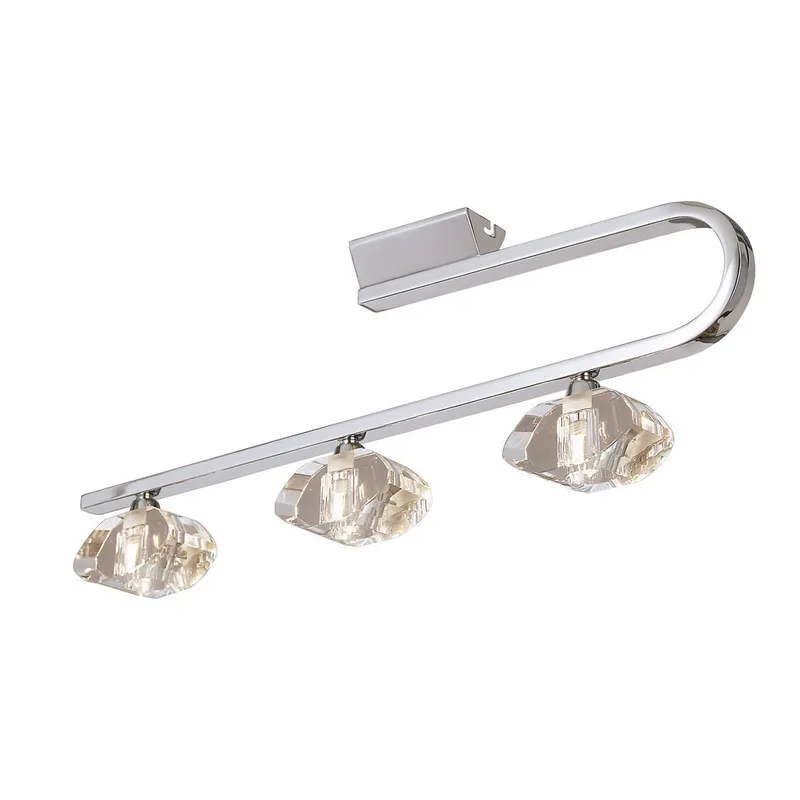 Inspired Lighting Alfa Ceiling Linear Bar 3 Light G9, Polished Chrome