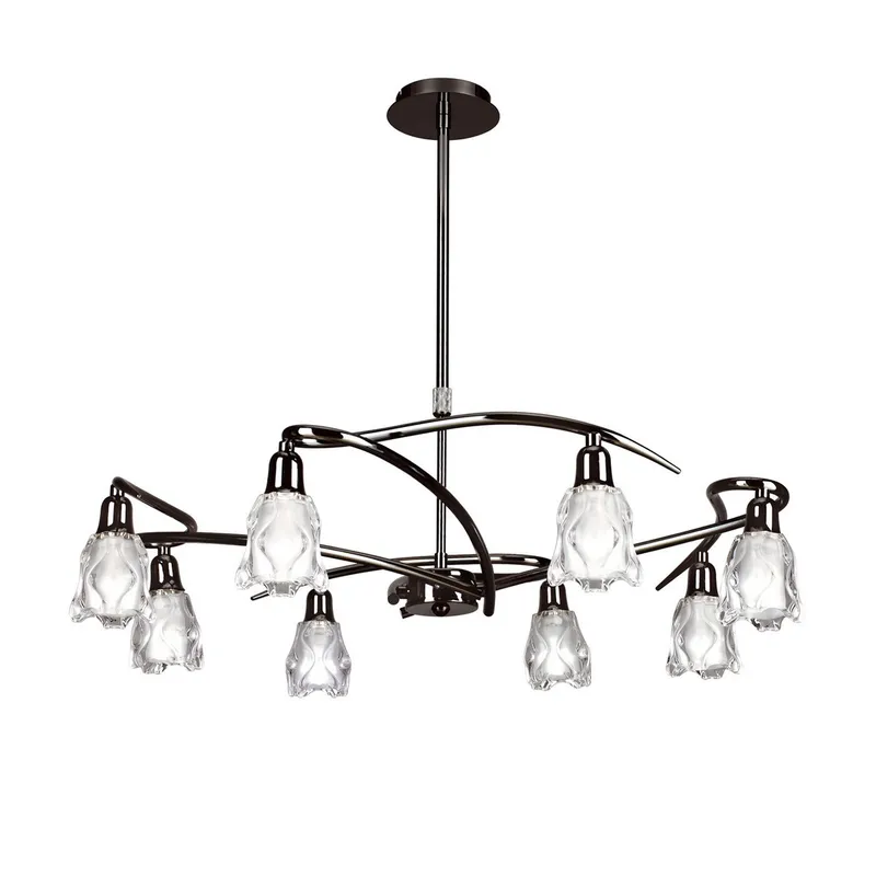 Inspired Lighting Amel Telescopic 8 Light L1/SGU10, Black Chrome