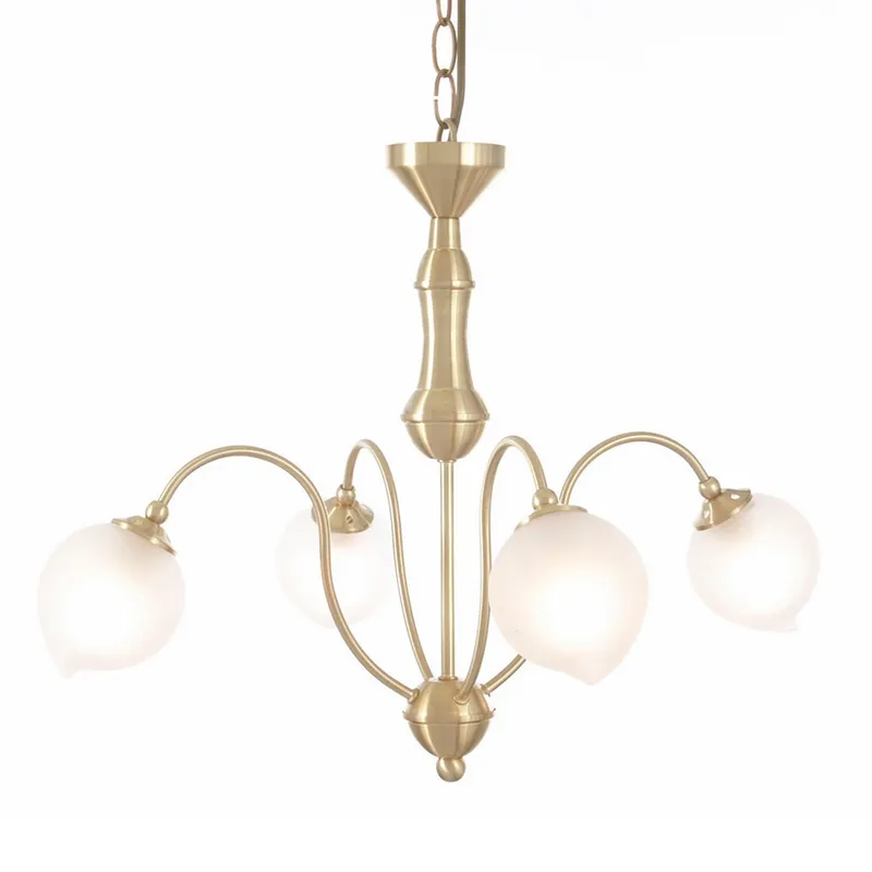 Inspired Lighting Bastia Pendant 4 Light G9 Satin Gold