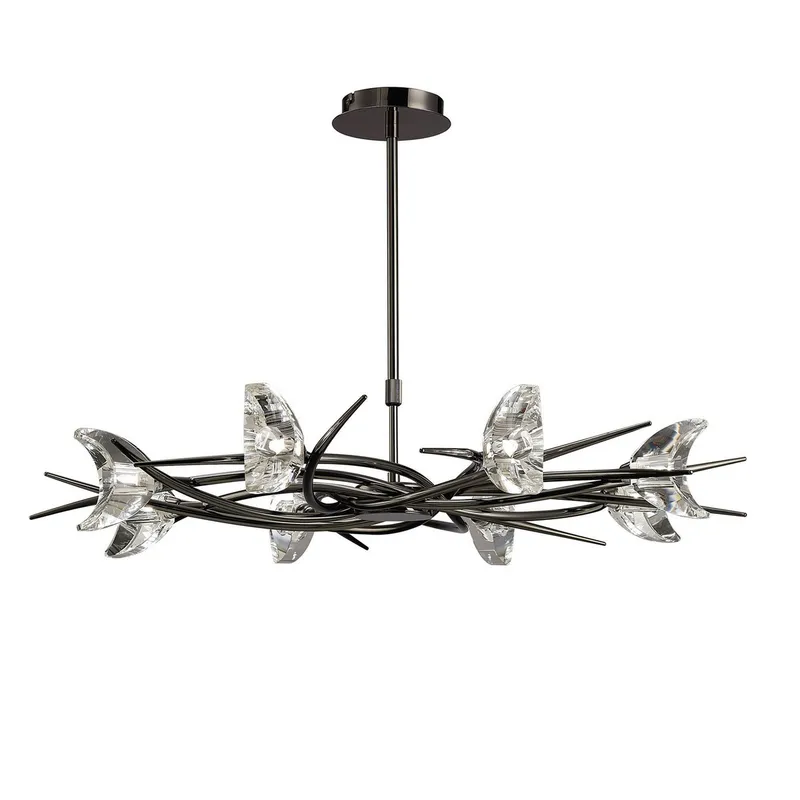 Netlighting Eclipse Telescopic 8 Light G9 Black Chrome Black
