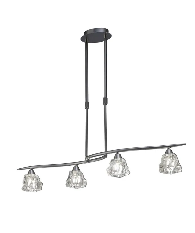 Inspired Lighting Iku Telescopic 4 Light G9 Line, Satin Nickel